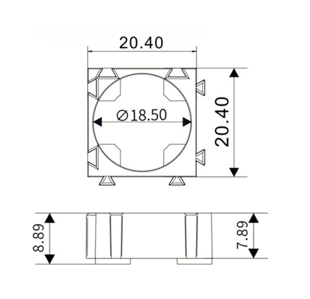 Держатель пластиковый ET 18650 x 1