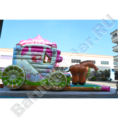 Коммерческий надувной батут "Карета принцессы"