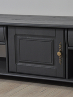 Тумба под телевизор Сюзанна, 180 см, с ящиками и полками, серый