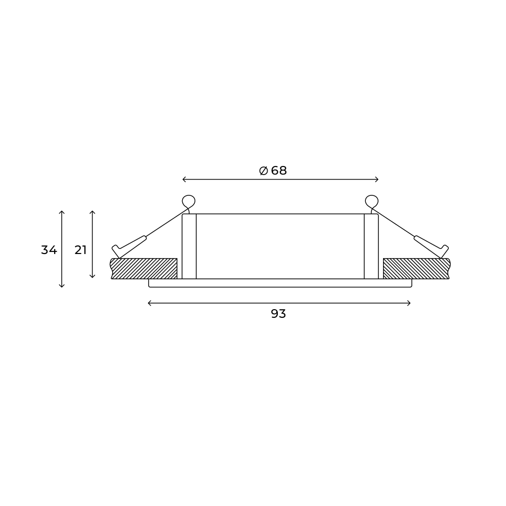 Встраиваемый светильник Hesby Lighting Bodo HSBL_0106