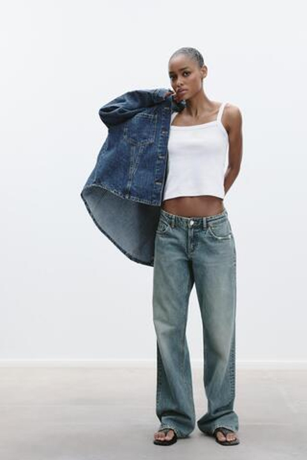 ZARA ТОП С КВАДРАТНЫМ ВЫРЕЗОМ, БЕЛЫЙ