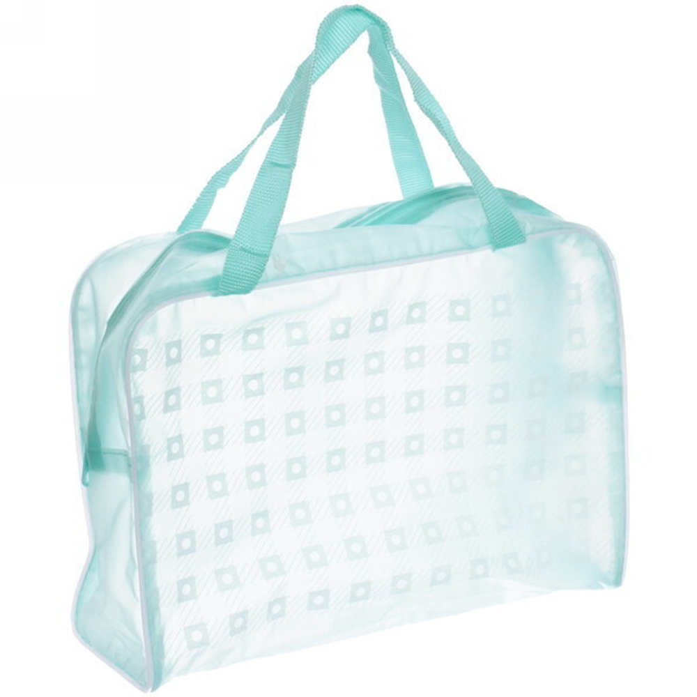 Косметичка «Improvisation», квадратики, цвет мятный 16*24*9