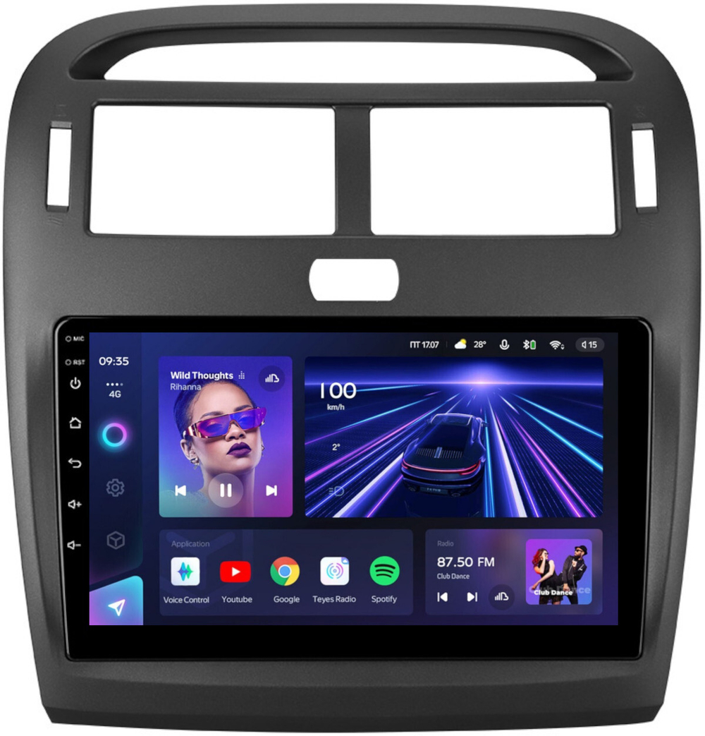 Магнитола для Lexus LS430 Toyota Celsior XF30 2000-2006 (ШГУ монохром) - Teyes CC3 монитор 9" QLED на Android 10, ТОП процессор, 4Гб+32Гб, CarPlay, 4G SIM-слот