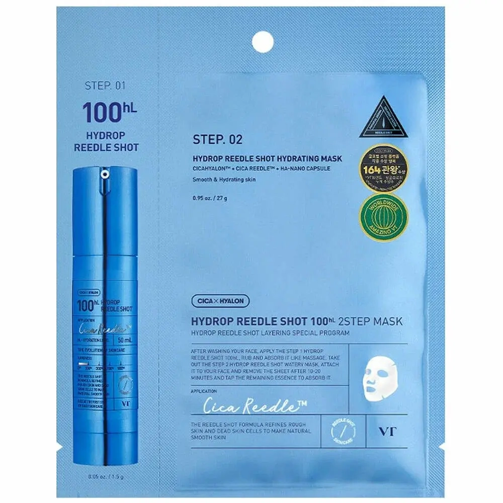 Тканевая  маска с микроиглами VT Cosmetics Hydrop Reedle Shot 100 HL 2Step Mask