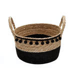 Корзина для хранения с ручками "Колумбия", Д280 Ш280 В170, натуральный, черный