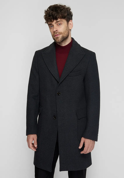 Мужское пальто (серое) Т8