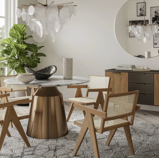 Обеденный стол Yoda диаметр 120 белый глянец