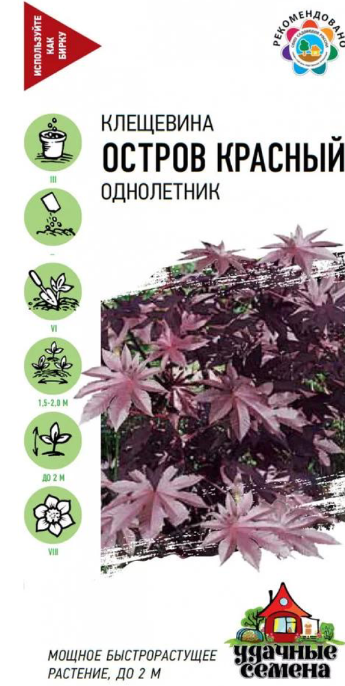Kлещевина &quot;Остров Красный&quot; 5шт, Россия.