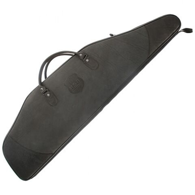 Чехол ружейный кейс с оптикой "GRAND HSN", нат. кожа, черный (100 см)