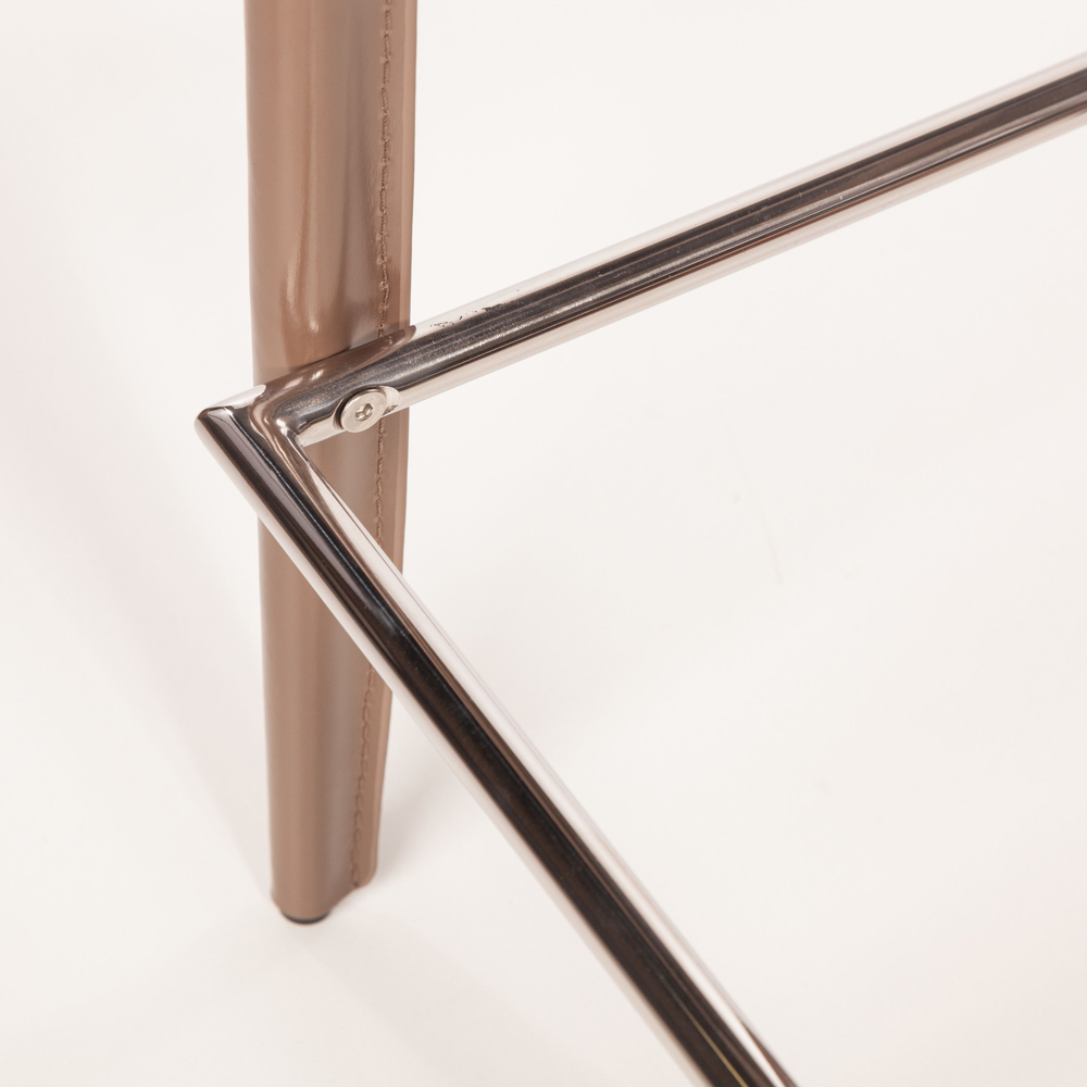 Стул полубарный Rolf, кожа капучино