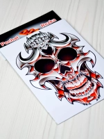 Наклейка - Стальной череп