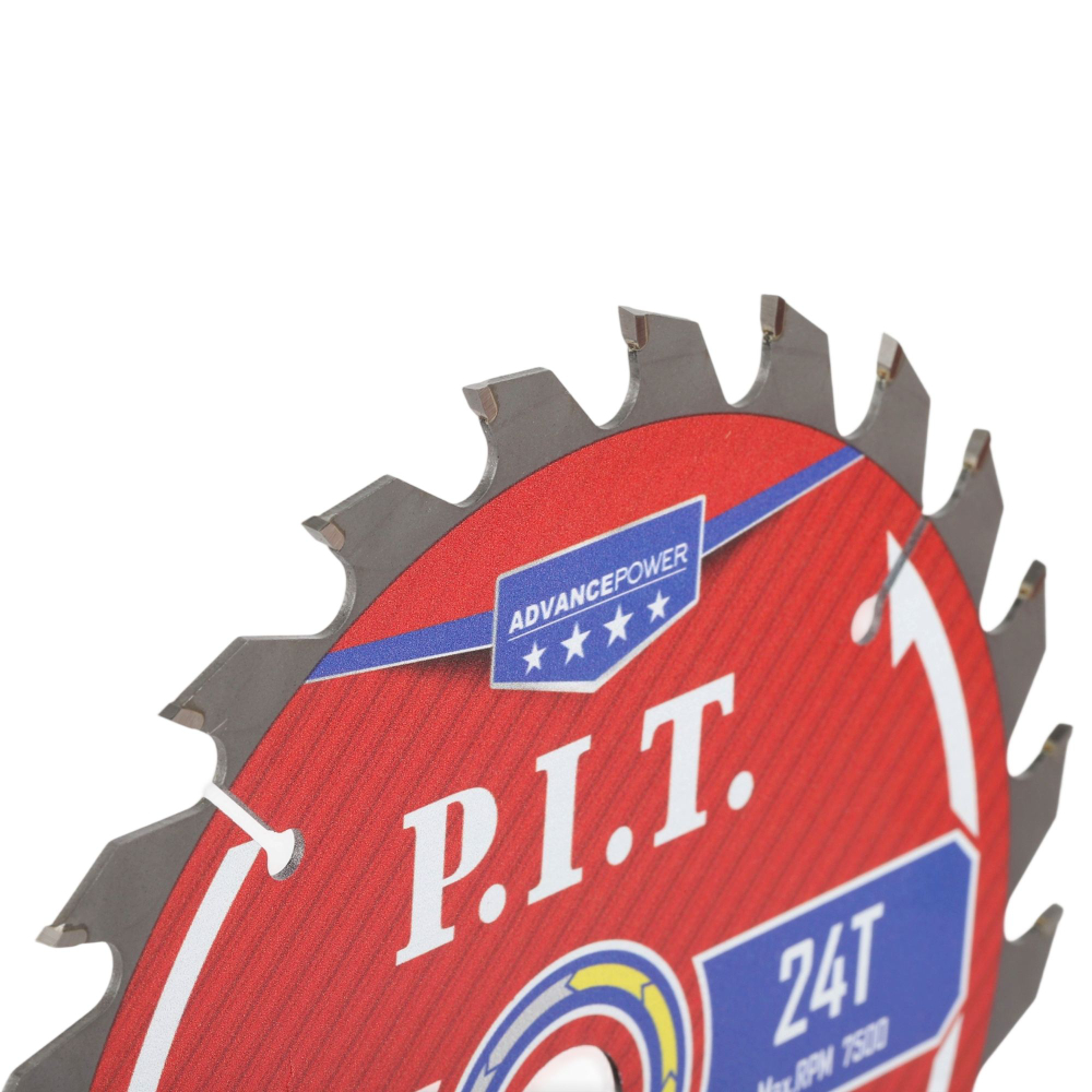 Диск пильный по дереву PIT  210x30x1,4 мм, 24T Carbide, зуб ATB 15° (ACTW14-210T24)