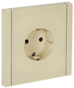 FORTE&PIANO Розетка 1-местная с заземлением без защитных шторок винтовое крепление 16А FP416 ваниль IEK