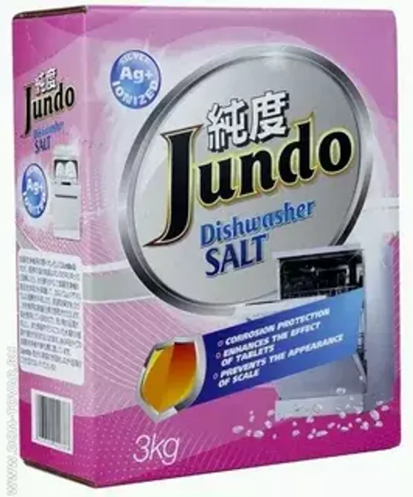 Соль для посудомоечных машин 3кг Jundo Йонизированная серебром *6