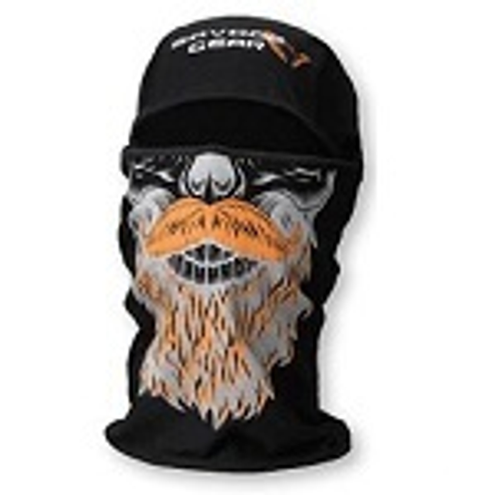 Маска ветро защитная Savage Gear Beard Balaclava Black Спандекс Черная 59215 (Балаклава) с принтом