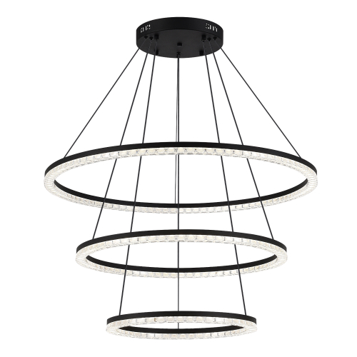 SL1018.403.03 Светильник подвесной ST-Luce черный/прозрачный LED 3*130W 4000K EUCLIDICS