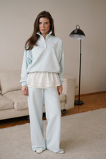 Брюки широкие Ритм премиум, Голубой