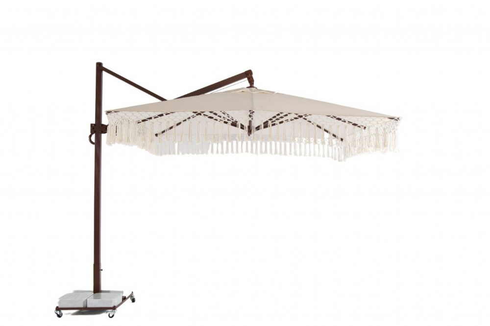 Зонт профессиональный 3х3 м Theumbrela Semsiye Evi Banana Plus Boho, коричневый, бежевый