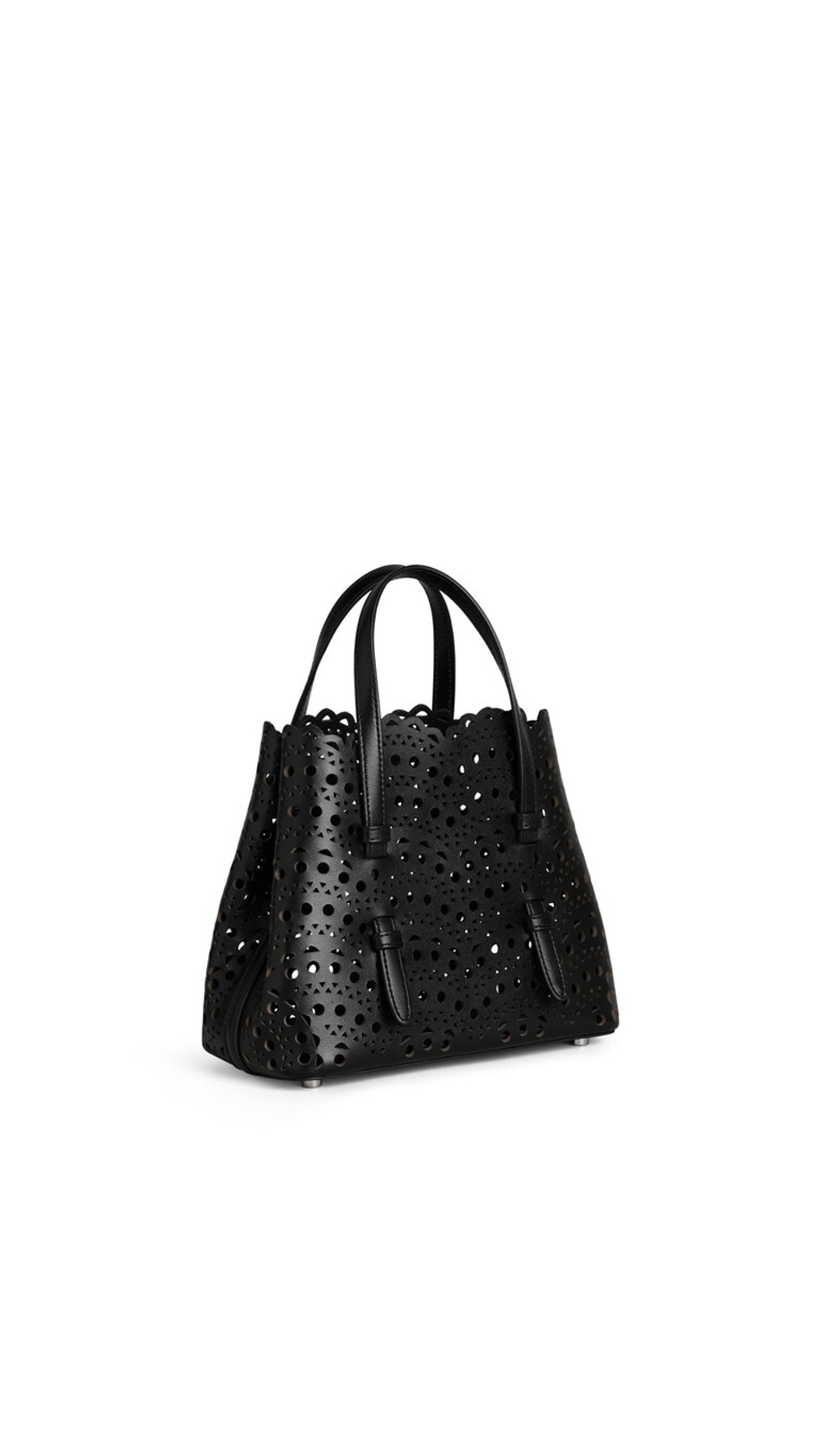ALAÏA СУМКА MINA 20 ИЗ ВЕНСКОЙ ТЕЛЯЧЬЕЙ КОЖИ, ЧЕРНЫЙ