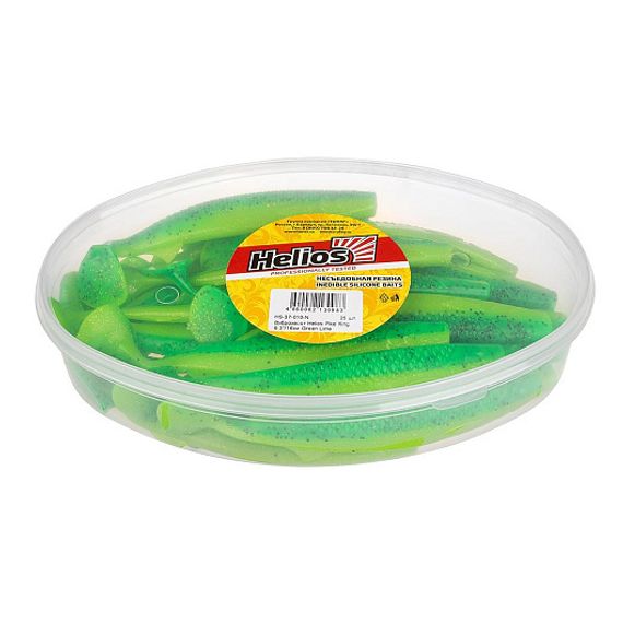 Виброхвост несъедоб. Pike King 6.3&#39;/16 см Green Lime 25шт. (HS-37-010-N) Helios