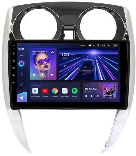 Магнитола для Nissan Note 2 2012-2021 (поддержка кругового обзора - опция) - Teyes CC3 Android 10, ТОП процессор, 4/32 Гб, CarPlay, 4G SIM-слот