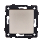 Выключатель кнопочный 1-клавишный 10А/250В, изогнутый, золотой Kollinger REA-R-005GD для Aspekt, Eleganz, Reflex