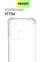 Чехол BROSCORP для Tecno Spark 8C оптом (арт. TCN-S8C-HARD-TPU-TRANSPARENT)