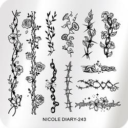 Пластина для стемпинга Nicole Diary 6*6 см 51798 ND-243