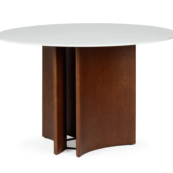 Обеденный стол Marnay Ø120 см, белый мрамор