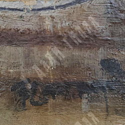 Н/х. Натюрморт с самоваром. Картон, масло. Середина XX века.