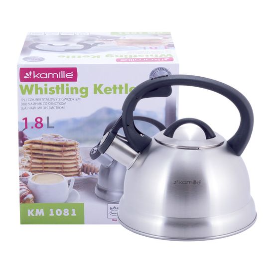 Чайник 1,8 л. из нержавеющей стали со свистком Kamille KM-1081