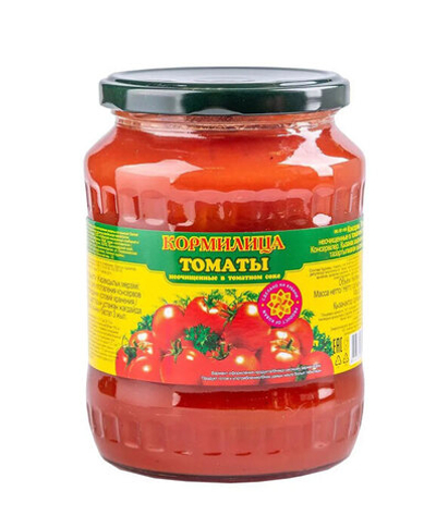 Томаты в томатном соке Кормилица неочищенные 680 г