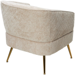 Кресло М-City DISAUR Мюсселс (Mussels) 3018-10 Бежевый, Шенилл, Золотой каркас