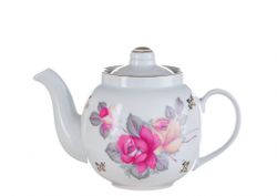 Чайник фарф завар 700 мл Рубин Дикая роза 049072