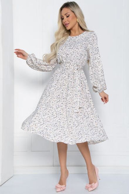 Платье Трепетная нежность (бело-бежевое) П12456-8 LT Collection