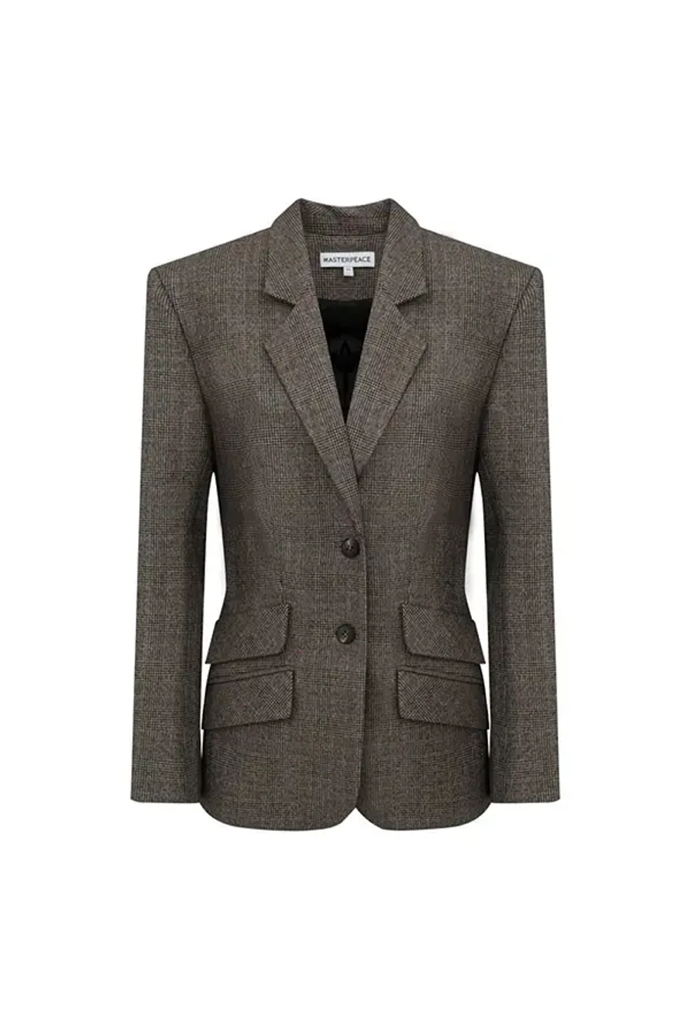 Однобортный жакет в клетку