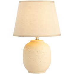 Настольная лампа Rivoli Naomi 7551-501 1 х Е14 40 Вт керамика бежевая с абажуром | Rivoli