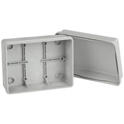 Распаячная коробка ЭРА KOR-150-110-70-11g-2MP двухкомпонентная HF стойкая к УФ 150х110х70мм серая прямой монтаж IP67