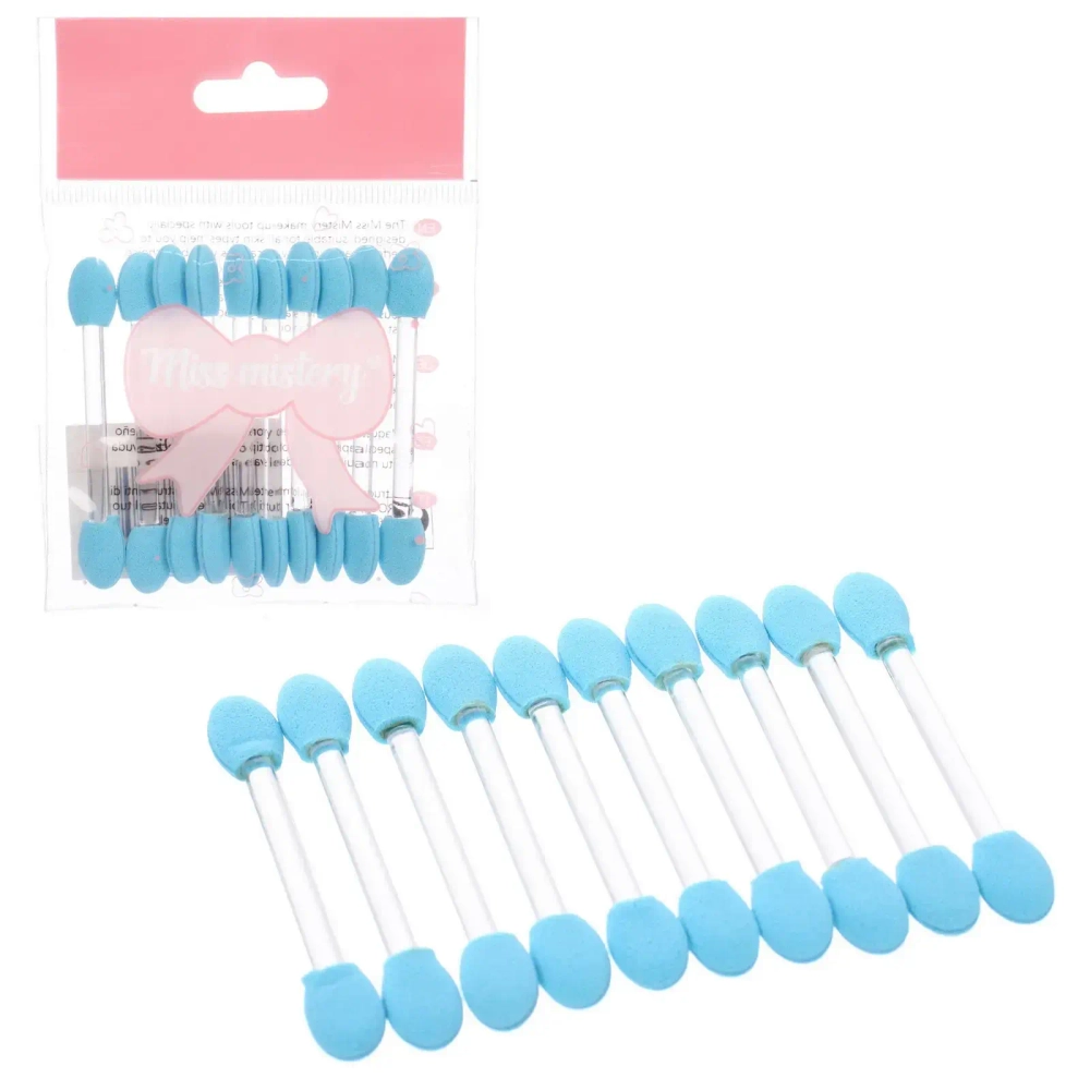 Аппликаторы для макияжа 10шт «ЭФФЕКТО», цвет голубой, 6см