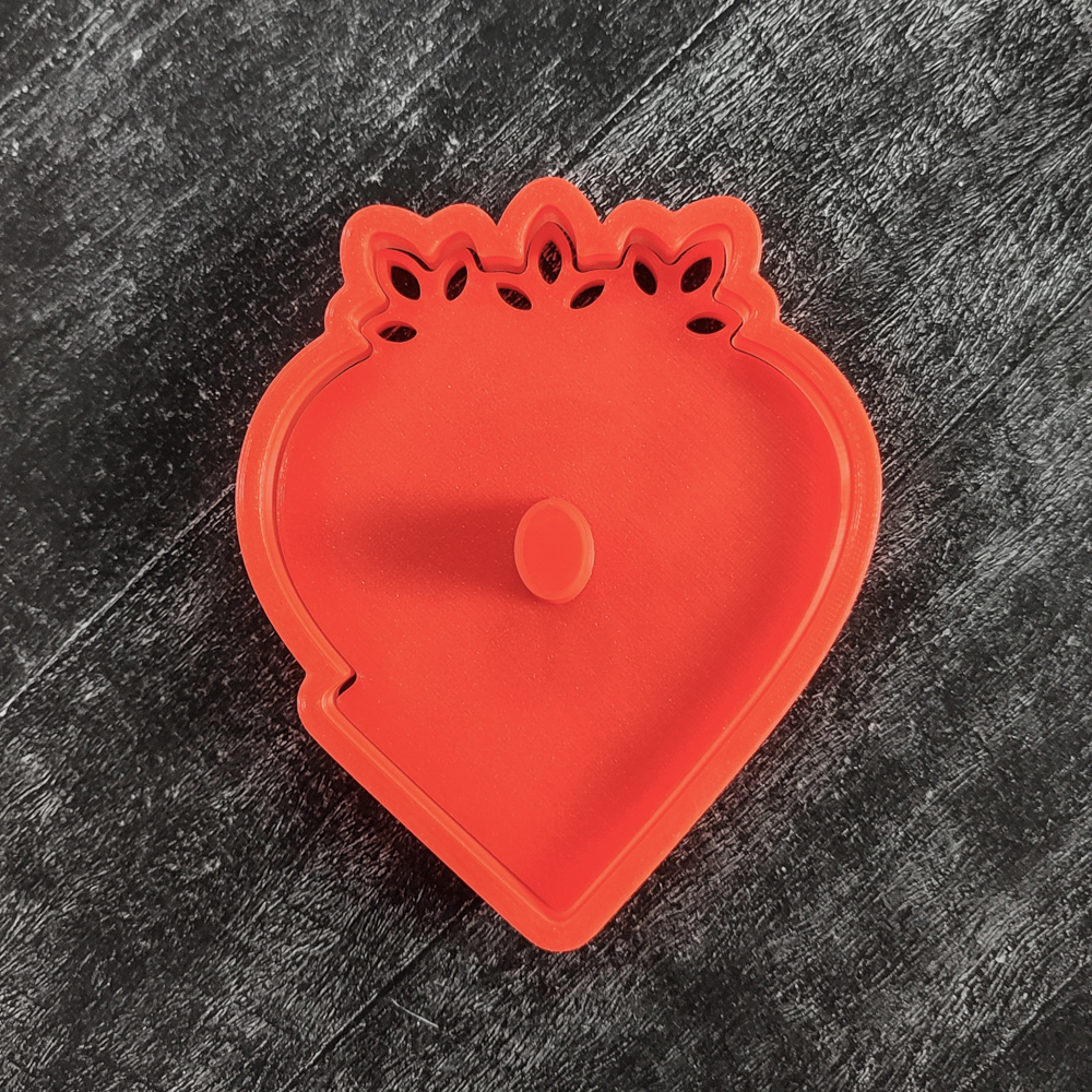 Штамп Сердце триколор №1