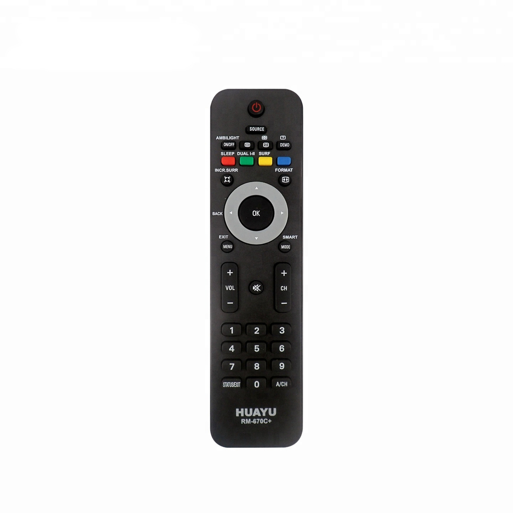 Пульт RM-670C+ для Philips (корпус 2422 549 02454) RC-2143606 универсальный пульт с Ambilight