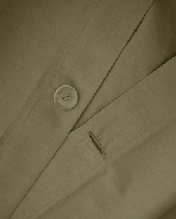 ZARA HOME (300 НИТЕЙ) ПОДОДЕЯЛЬНИК ИЗ ХЛОПКА ПЕРКАЛЬ, ТЕМНО-ЗЕЛЕНЫЙ