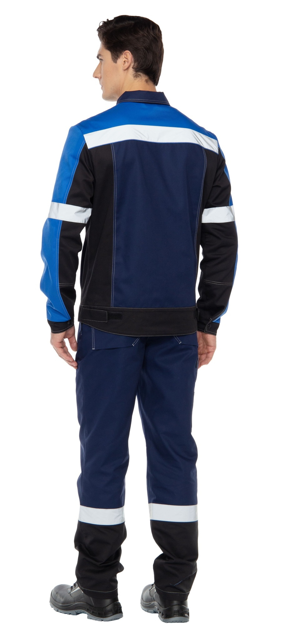 Костюм "ВИВАТ" мужской (куртка и брюки), цвет: темно-синий с васильковым