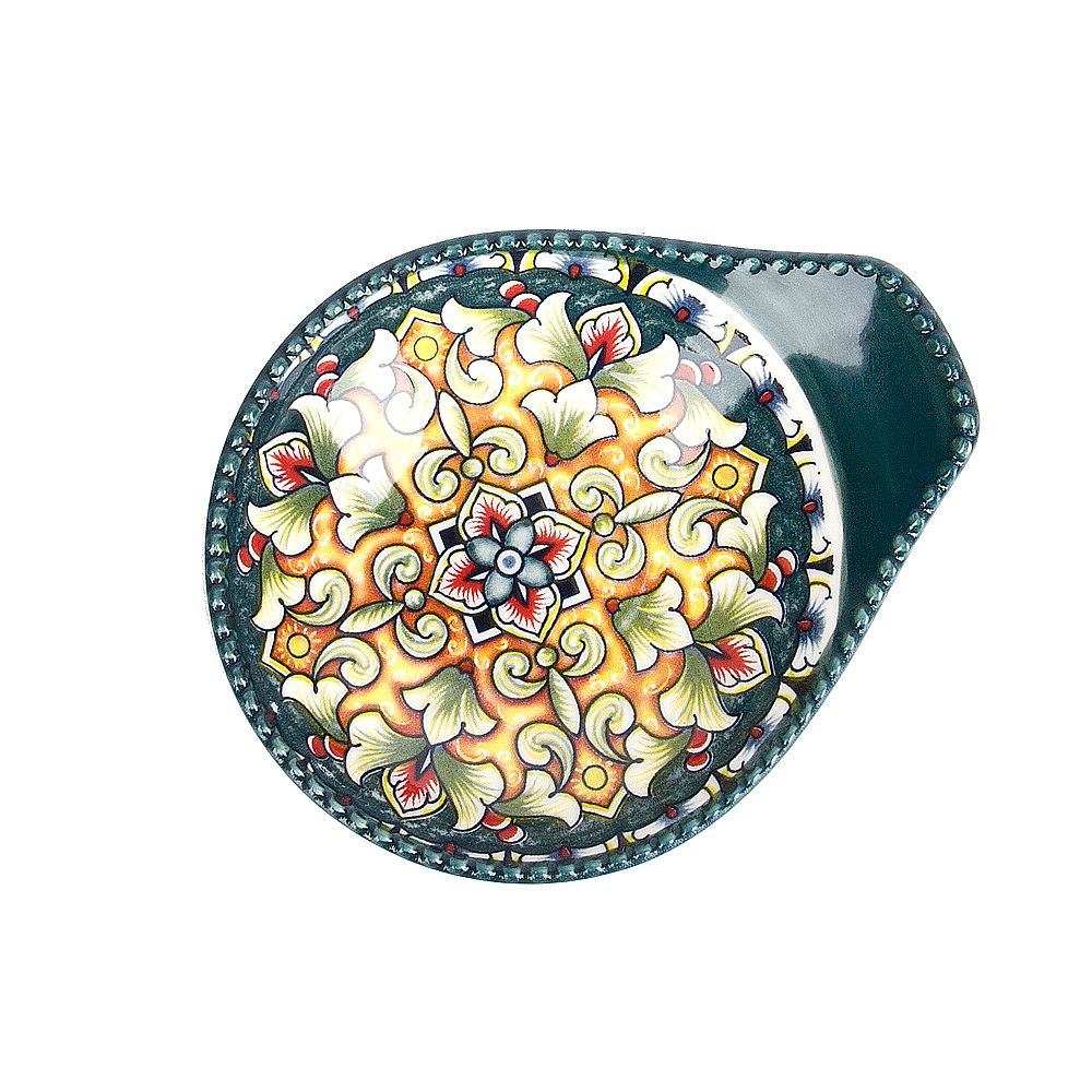 Оливница с ручкой " " (зеленый) 12х10х3см (min12) (транспортная упаковка)