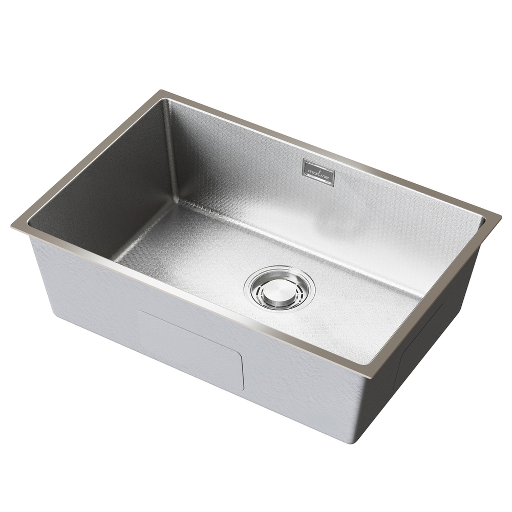 Мойка подст.монтаж 65х44 (3,0) вып 3 1/2  MIXLINE PRO 22см с сифоном (сатин НАНО декор)