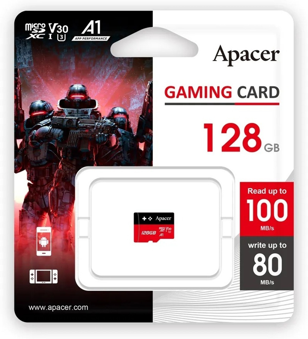 Карта памяти Apacer AP128GMCSX10U7-RAGC 128 Гб