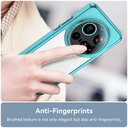 Прозрачный чехол с усиленными рамками бирюзового цвета для Xiaomi 15 Ultra, увеличенные защитные свойства