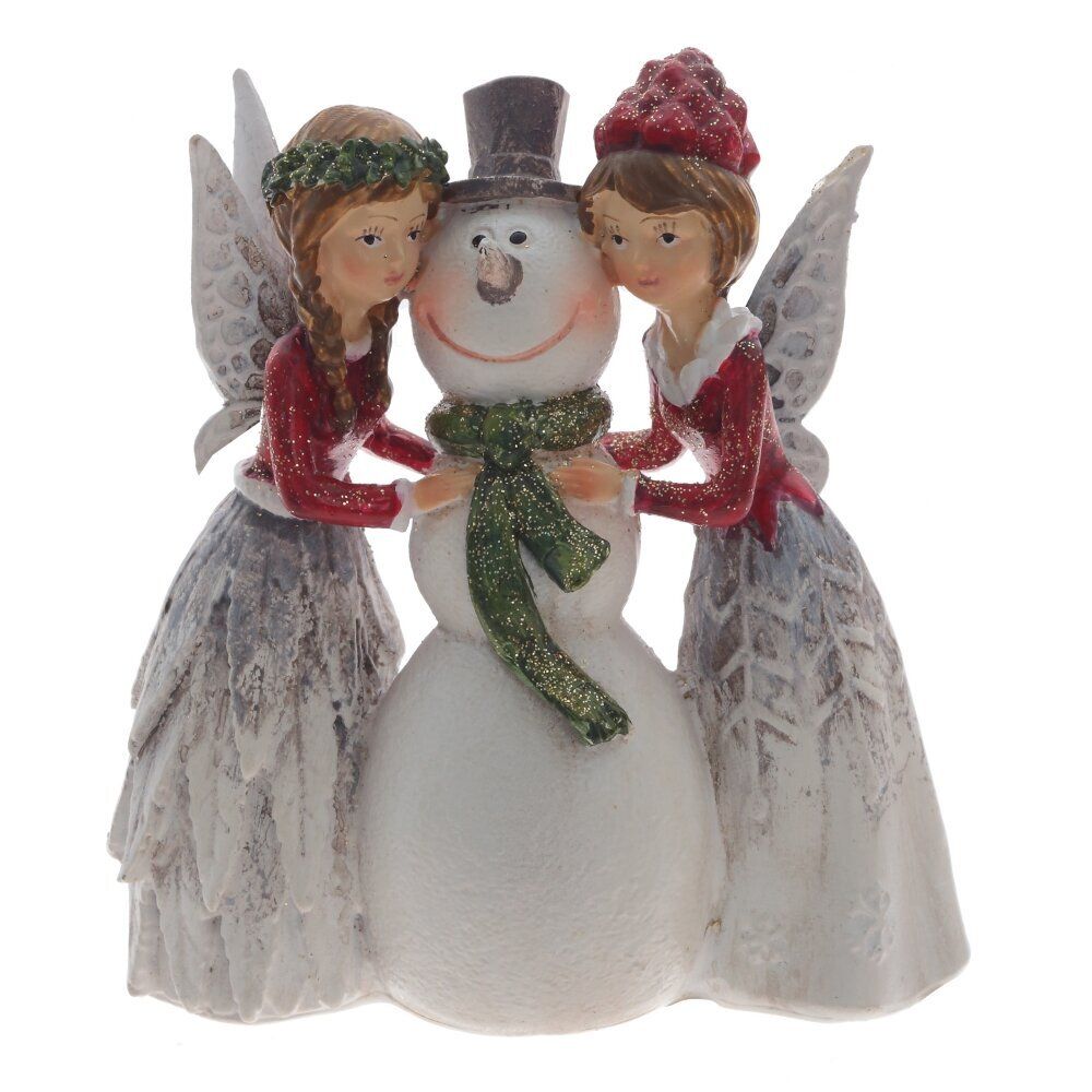 GAEM Фигурка декоративная "Феи и снеговик", L9 W4 H10 см