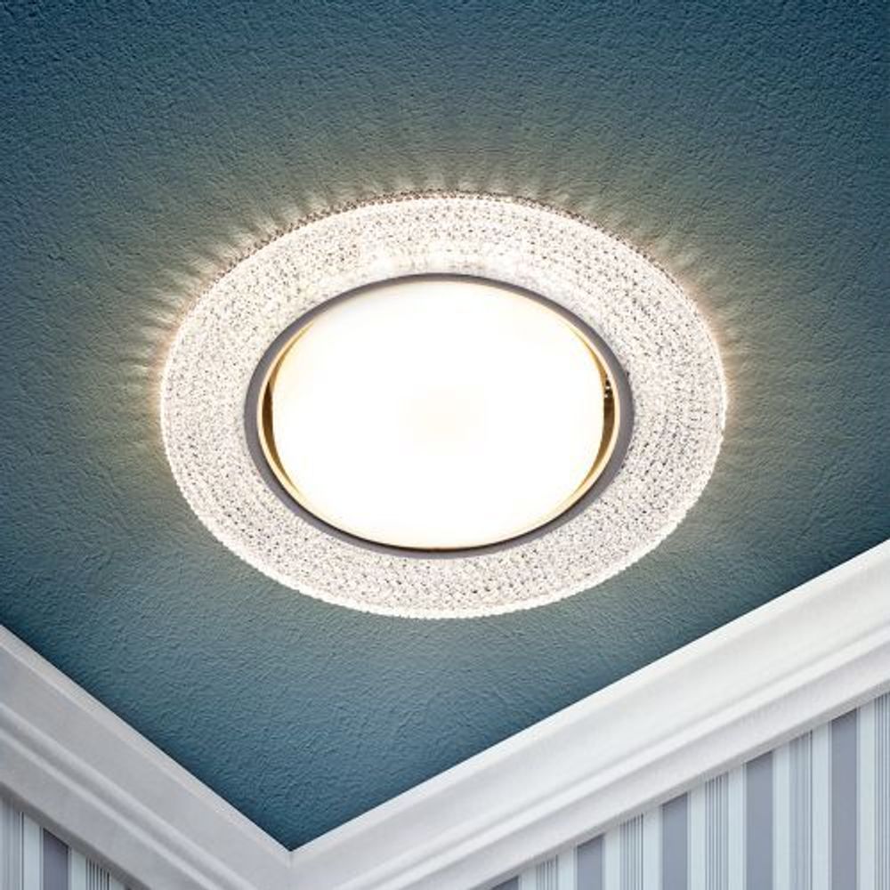 Светильник точечный DK LD53 WH GX53 встраив. со светодиод. подсветкой бел. ЭРА Б0057475 Светильник точечный DK LD53 WH GX53 встраив. со светодиод. подсветкой бел. ЭРА Б0057475