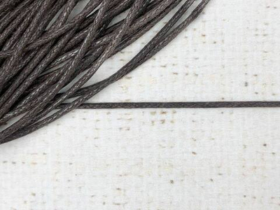 Шнур вощеный d 2 мм, 100% хлопок, тёмно-коричневый